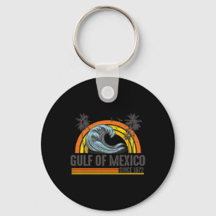 Gulf Of Mexico Since 1672 Vintage Beach Summer Vac Key Ring