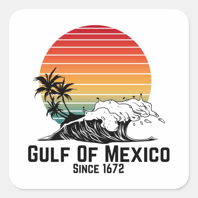 Gulf Of Mexico Square Sticker (Front)