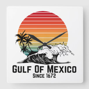 Gulf Of Mexico Square Wall Clock