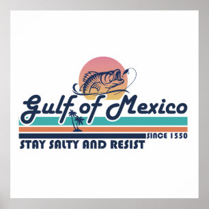Gulf of Mexico stay salty and resist fishing Poster