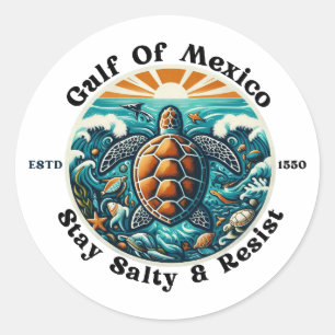 Gulf Of Mexico Stay Salty & Resist #2 Stickers