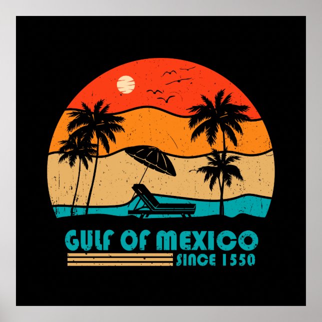 Gulf of Mexico stay salty vintage Poster (Front)