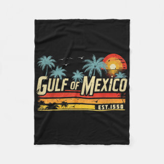 Gulf Of Mexico T Shirt Women Men Vintage Gulf Of M Fleece Blanket