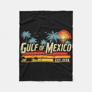 Gulf Of Mexico T Shirt Women Men Vintage Gulf Of M Fleece Blanket