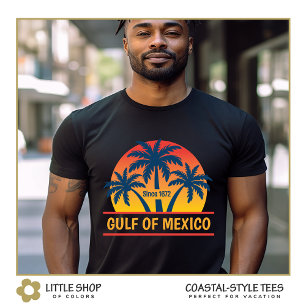 Gulf of Mexico Tropical Palm Trees Sunset T-Shirt
