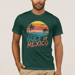 Gulf of Mexico Tropical Retro Sunset Beach Vibes T-Shirt