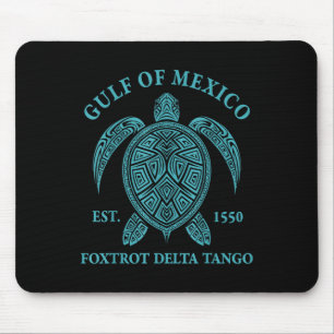Gulf Of Mexico Turtle Foxtrot Delta Tango Est 1550 Mouse Mat