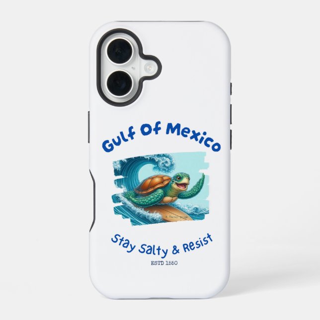 Gulf of Mexico - Turtle IPhone 16 case (Back)