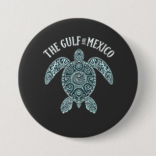 Gulf of Mexico Turtle Sea Latino 7.5 Cm Round Badge