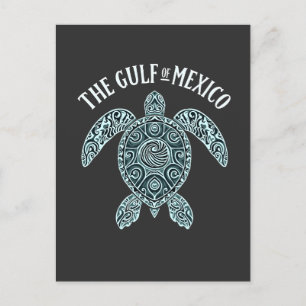 Gulf of Mexico Turtle Sea Latino  Holiday Postcard