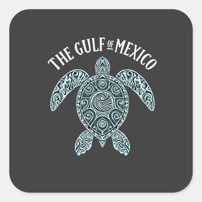Gulf of Mexico Turtle Sea Latino  Square Sticker (Front)