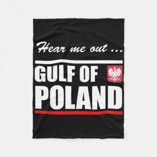 Gulf Of Poland Funny Gulf Of Mexico Parody Fleece Blanket