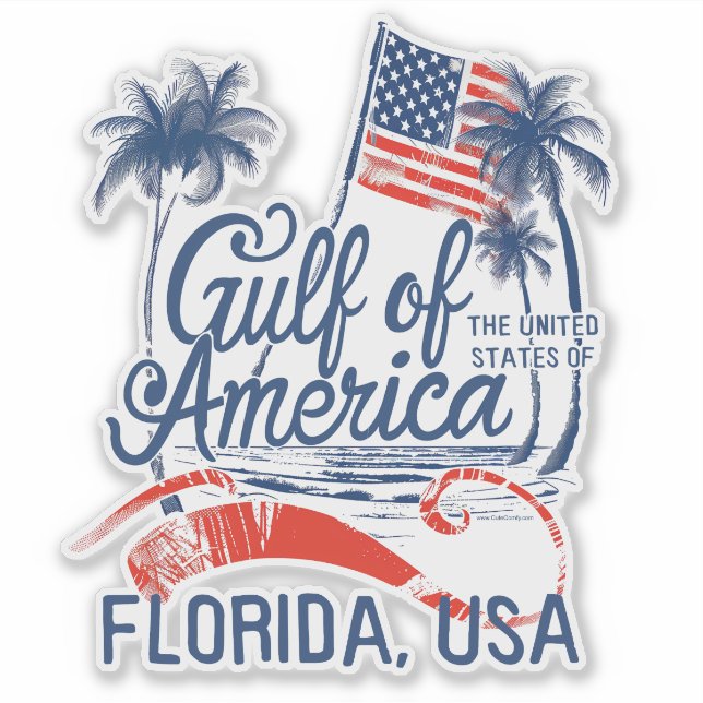 Gulf of the USA America 2025 Florida American Flag (Front)