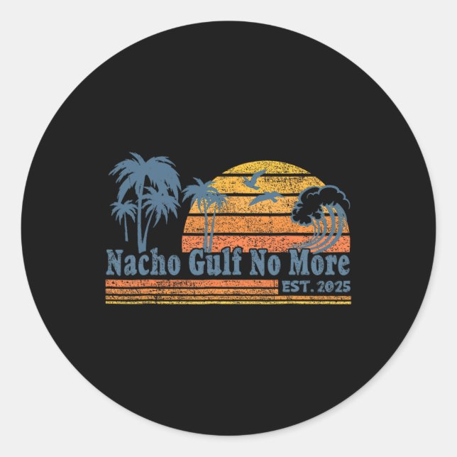 Gulf Of United States Of America Est. 2025  Classic Round Sticker (Front)