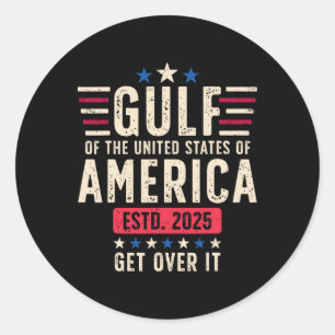 Gulf Of Us America 2025 Patriotic  Classic Round Sticker