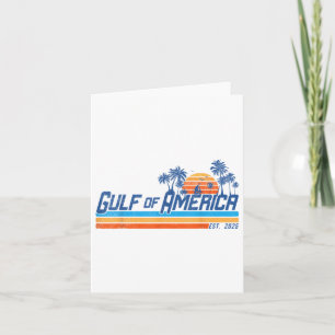 Gulf Of Us America 2025 Usa Patriotic Retro Vintag Card