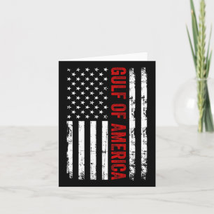 Gulf Of Us America Est 2025 American Flag Patrioti Card