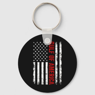 Gulf Of Us America Est 2025 American Flag Patrioti Key Ring