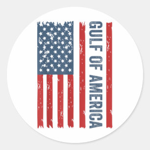Gulf Of Us America Est 2025 Funny Gulf Of Usa Amer Classic Round Sticker