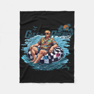 Gulf Of Us America Est 2025 Funny Trump Shirt Fleece Blanket