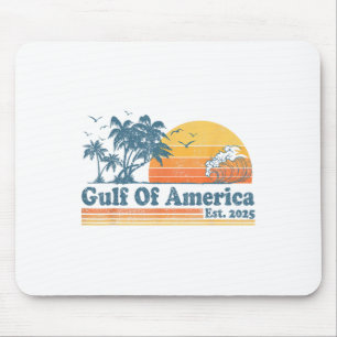 Gulf Of Us America Est 2025 Retro Vintage Beach Me Mouse Mat