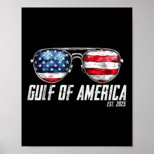 Gulf Of Us America Est 2025 Retro Vintage Sungles Poster