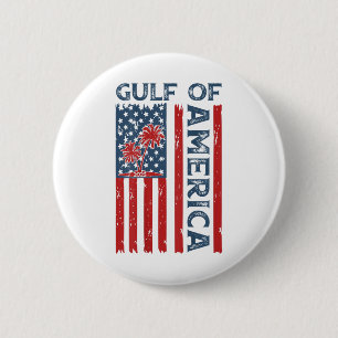 Gulf Of Us America Est 2025 Usa American Flag (on 6 Cm Round Badge