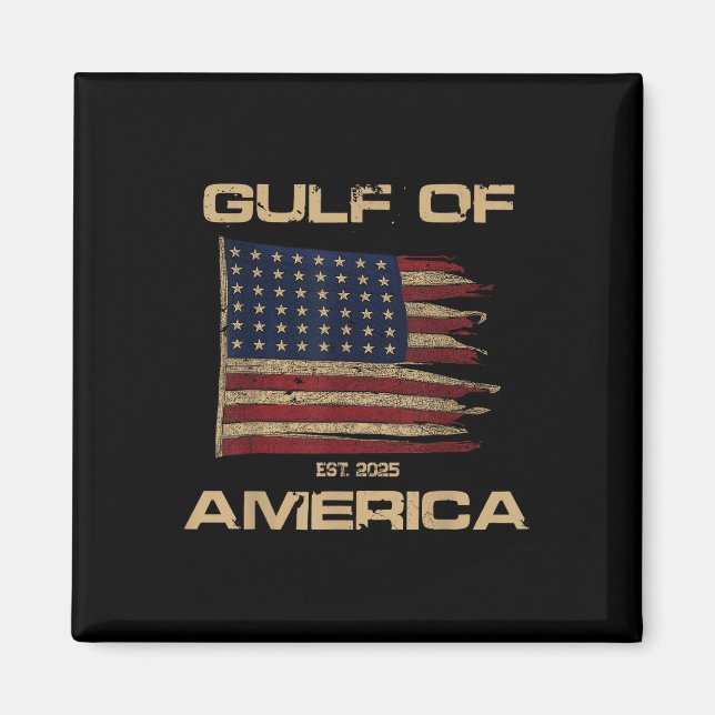 Gulf Of Us America Est Since 2025 Us Flag New Gulf Magnet (Front)