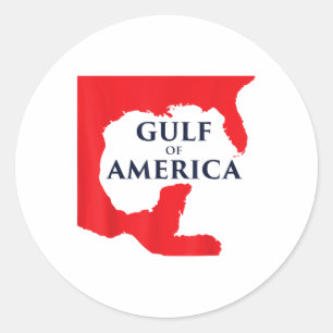 Gulf Of Us America Patriotic Classic Round Sticker
