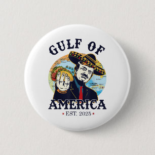 Gulf Of Usa 2025 Flag Vintage America  6 Cm Round Badge