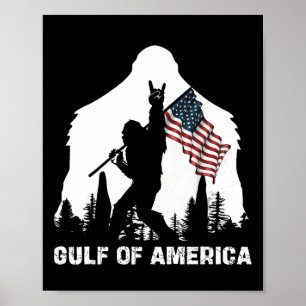 Gulf Of Usa America 2025 Funny Vintage Usa Flag Poster