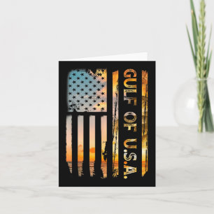 Gulf Of Usa America 2025 Vintage American Flag Bea Card