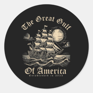Gulf Of Usa America Classic Round Sticker