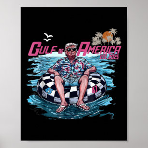 Gulf Of Usa America Est 2025 American Flag Gulf Me Poster