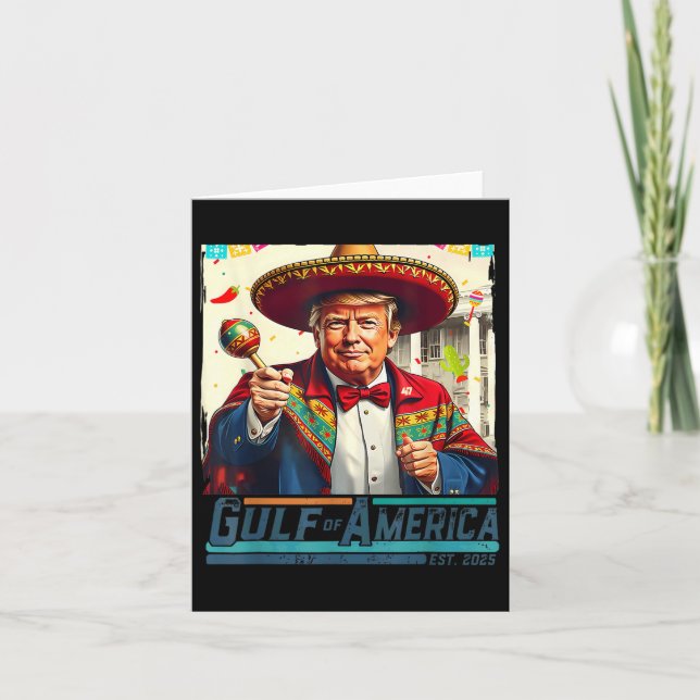 Gulf Of Usa America Est 2025 Cinco De Mayo Trump G Card (Front)