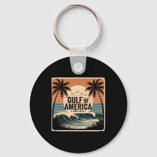 Gulf Of Usa America Est 2025 Flag Gulf Mexico Long Key Ring
