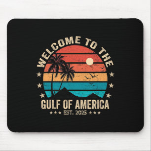 Gulf Of Usa America Est 2025 Retro Vintage America Mouse Mat