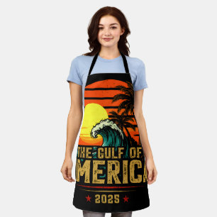 Gulf of USA America Est 2025 Retro Vintage Apron