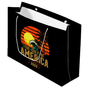 Gulf of USA America Est 2025 Retro Vintage Large Gift Bag