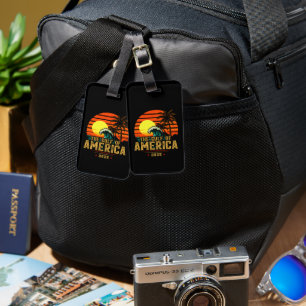Gulf of USA America Est 2025 Retro Vintage Luggage Tag