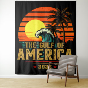 Gulf of USA America Est 2025 Retro Vintage Tapestry