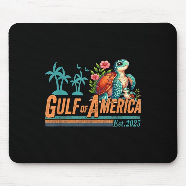 Gulf Of Usa America Est 2025 Turtle Gulf Mexico  Mouse Mat (Front)