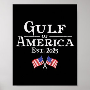 Gulf Of Usa America Flags 2025 Men Women Kids  Poster
