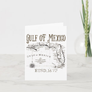 Gulf Of Usa America Funny Gulf Of Mexico Flag Map Card