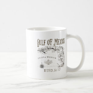 Gulf Of Usa America Funny Gulf Of Mexico Flag Map  Coffee Mug