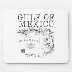 Gulf Of Usa America Funny Gulf Of Mexico Flag Map Mouse Mat