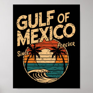 Gulf Of Usa America Funny Gulf Of Mexico Flag Map  Poster