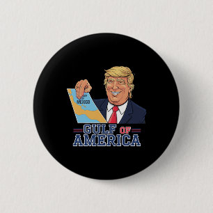 Gulf Of Usa America Funny Gulf Of Mexico July 4th  6 Cm Round Badge