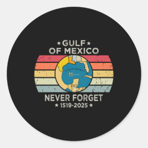Gulf Of Usa America Funny Gulf Of Mexico July 4th Classic Round Sticker