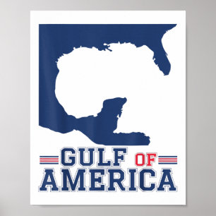 Gulf Of Usa America Funny Gulf Of Mexico July 4th Poster